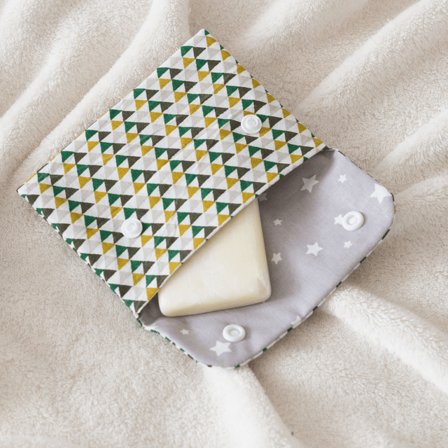 Pochette à savon Triangles