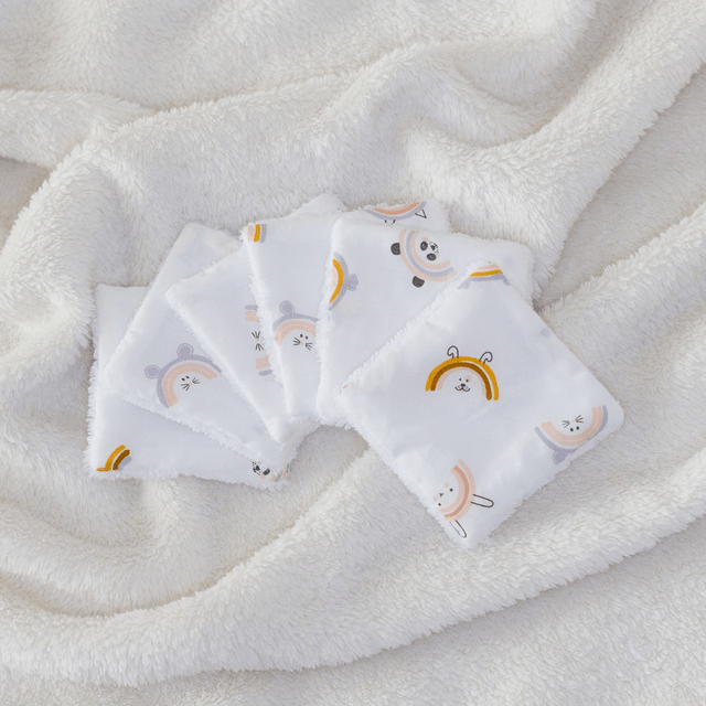 Lot de 6 cotons - Collection Arc-animaux