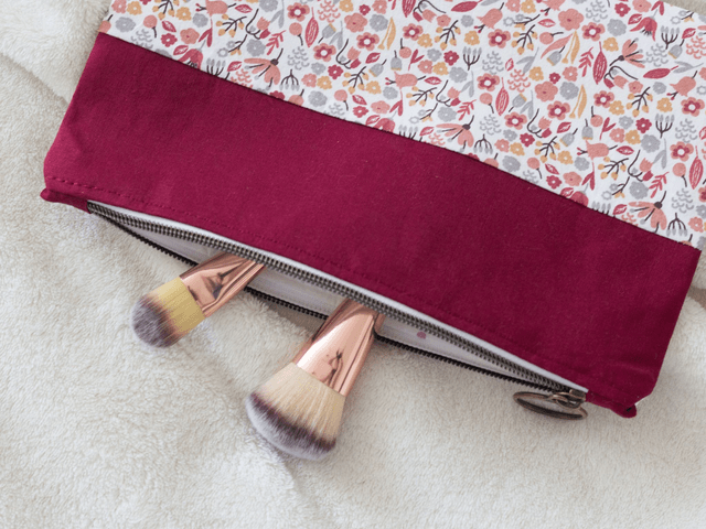 Pochette plate personnalisable Bordeaux / Bruyère