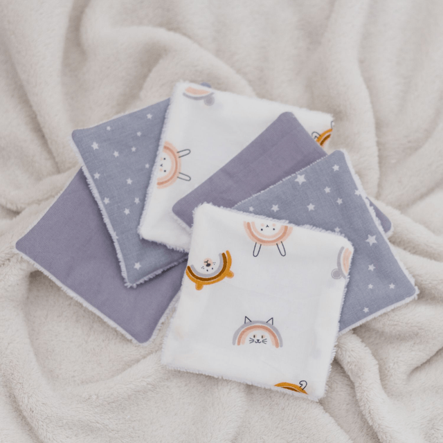 Lot de 6 cotons - Collection Arc-animaux