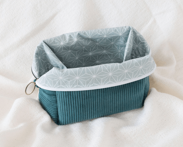 Trousse toilette velours - Vert Sapin