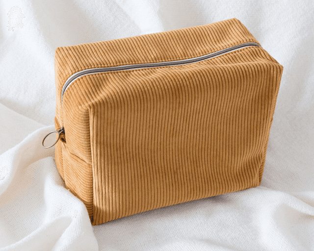 Maxi-trousse velours - Ocre Jaune
