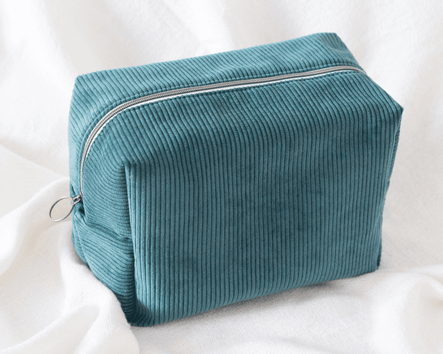 Maxi-trousse velours - Vert Sapin